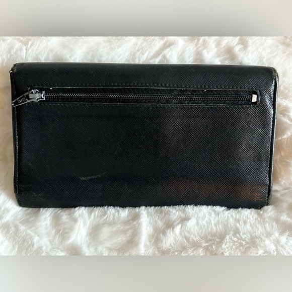 Authentic PRADA double snap long leather black wallet - Picture 12 of 16